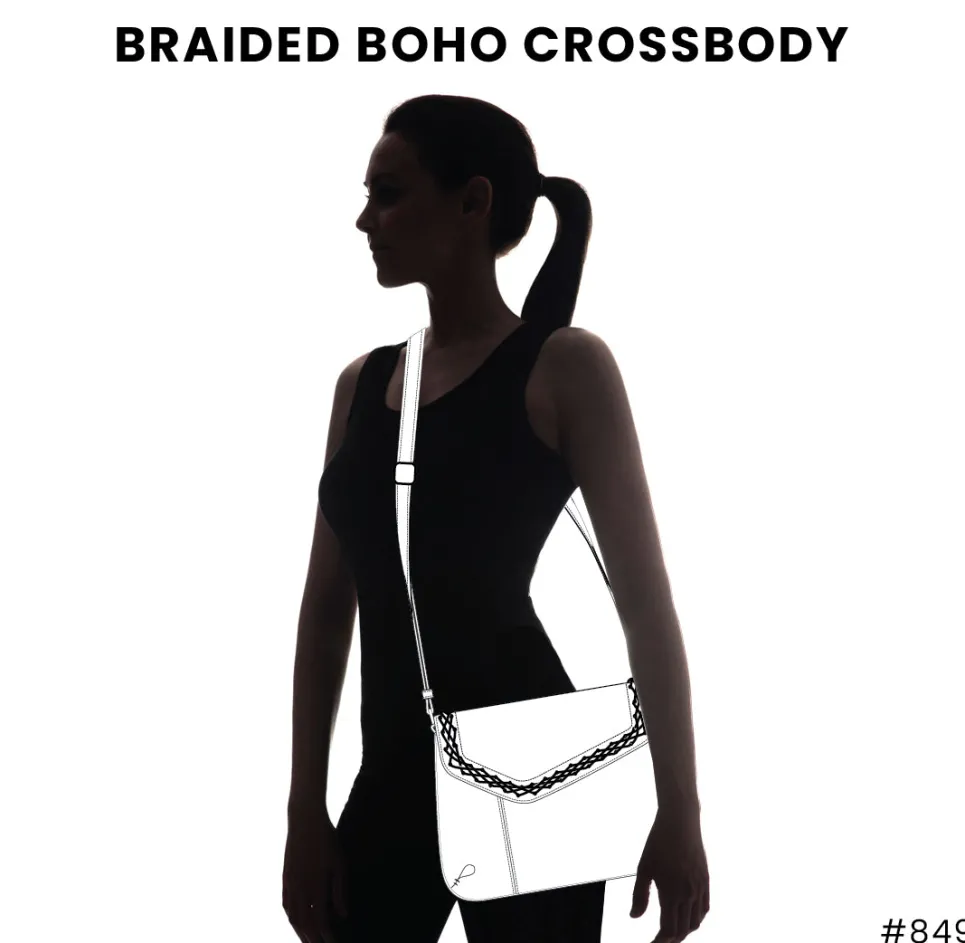 Braided Boho Crossbody - Ink