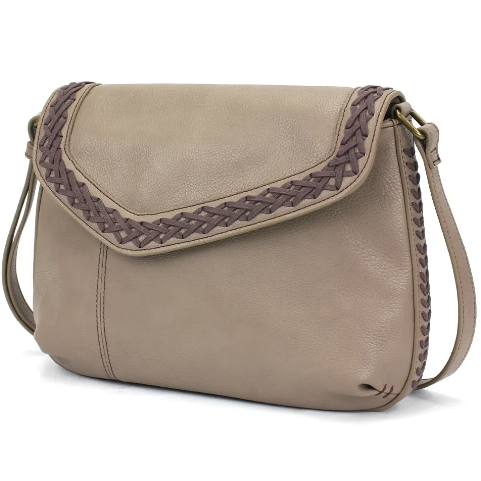 Braided Boho Crossbody - Warm Gray