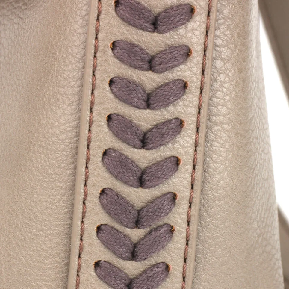 Braided Boho Crossbody - Warm Gray