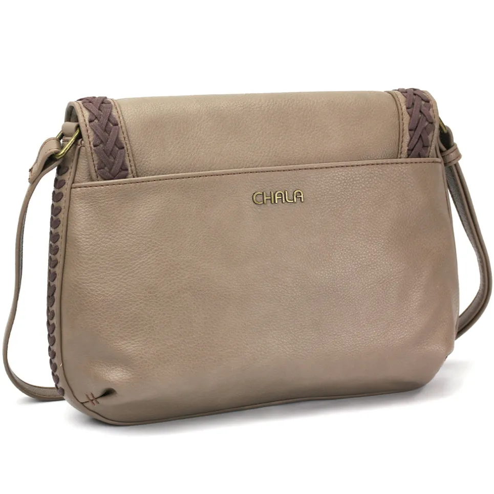 Braided Boho Crossbody - Warm Gray