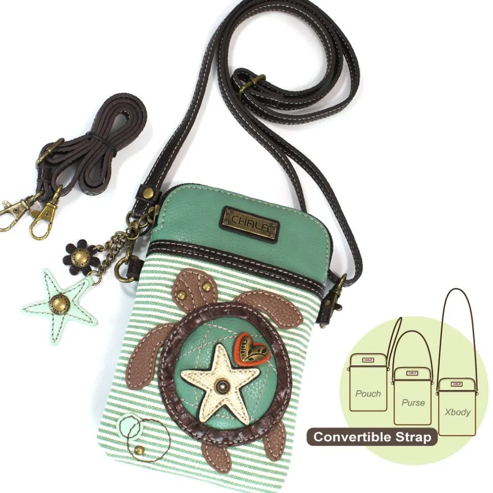 Cellphone Xbody - Sea Turtle (Teal Stripe)