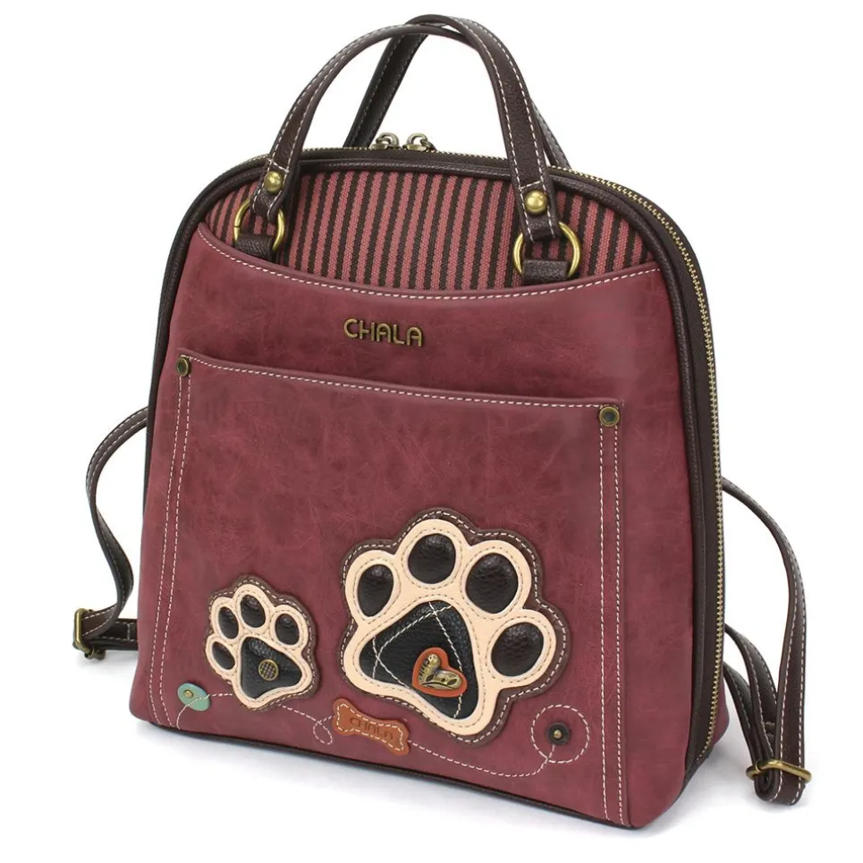 Convertible Backpack Purse - Pawprint
