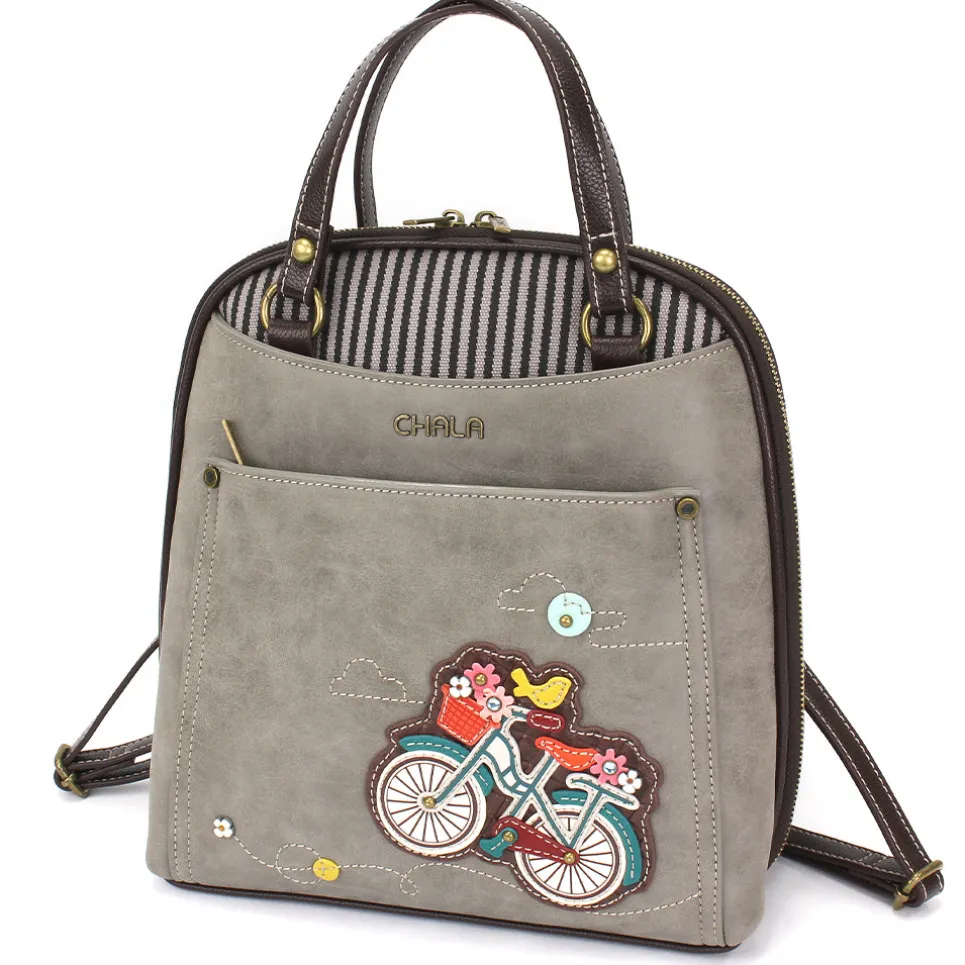 Convertible Backpack Purse - Bicycle
