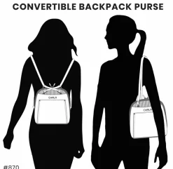 Convertible Backpack Purse - Owls