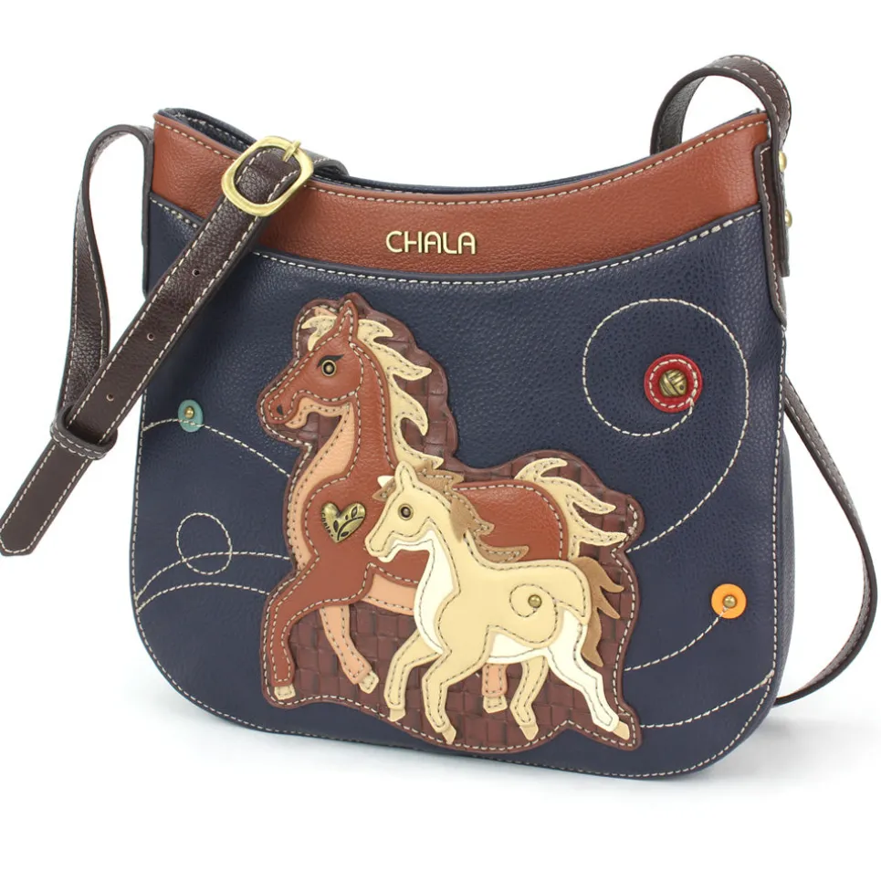 Crescent Crossbody - Horse Family