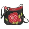 Crescent Crossbody - Red Rose