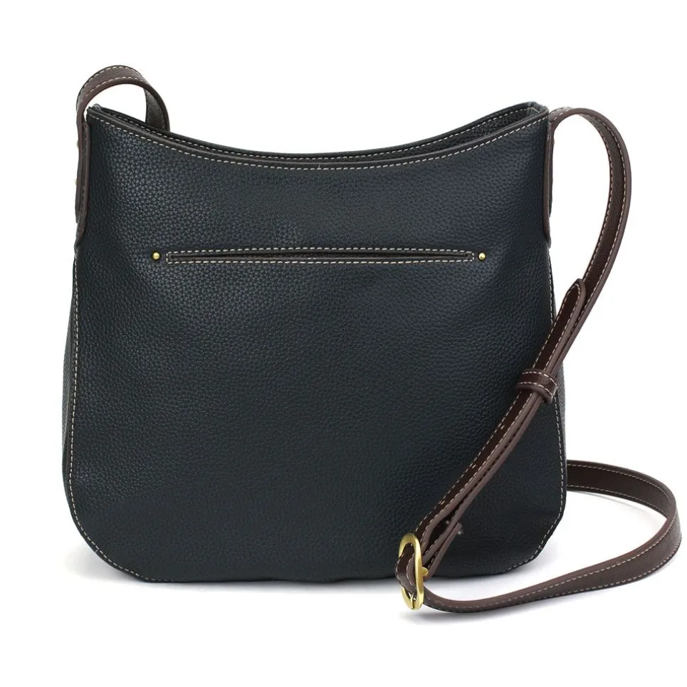Crescent Crossbody - Teal Pawprint