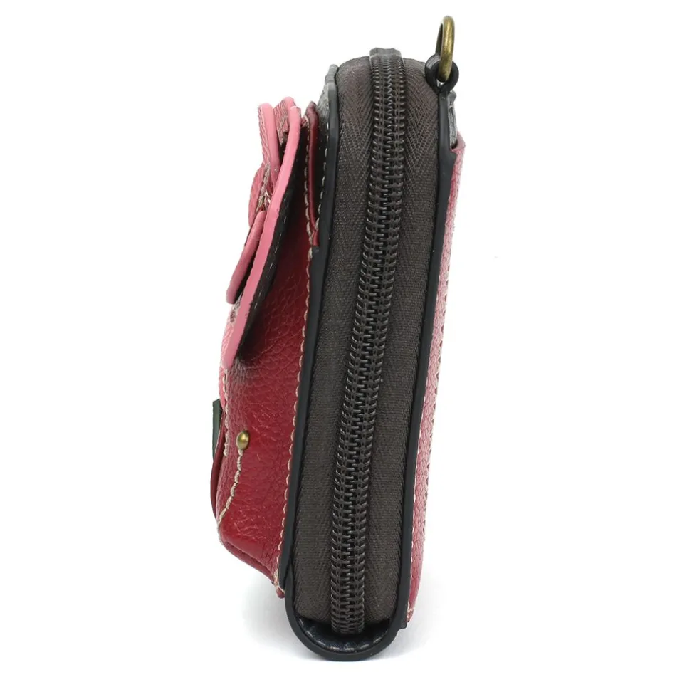 Cute-C - Credit Card Holder / Wallet Wristlet - Red Rose