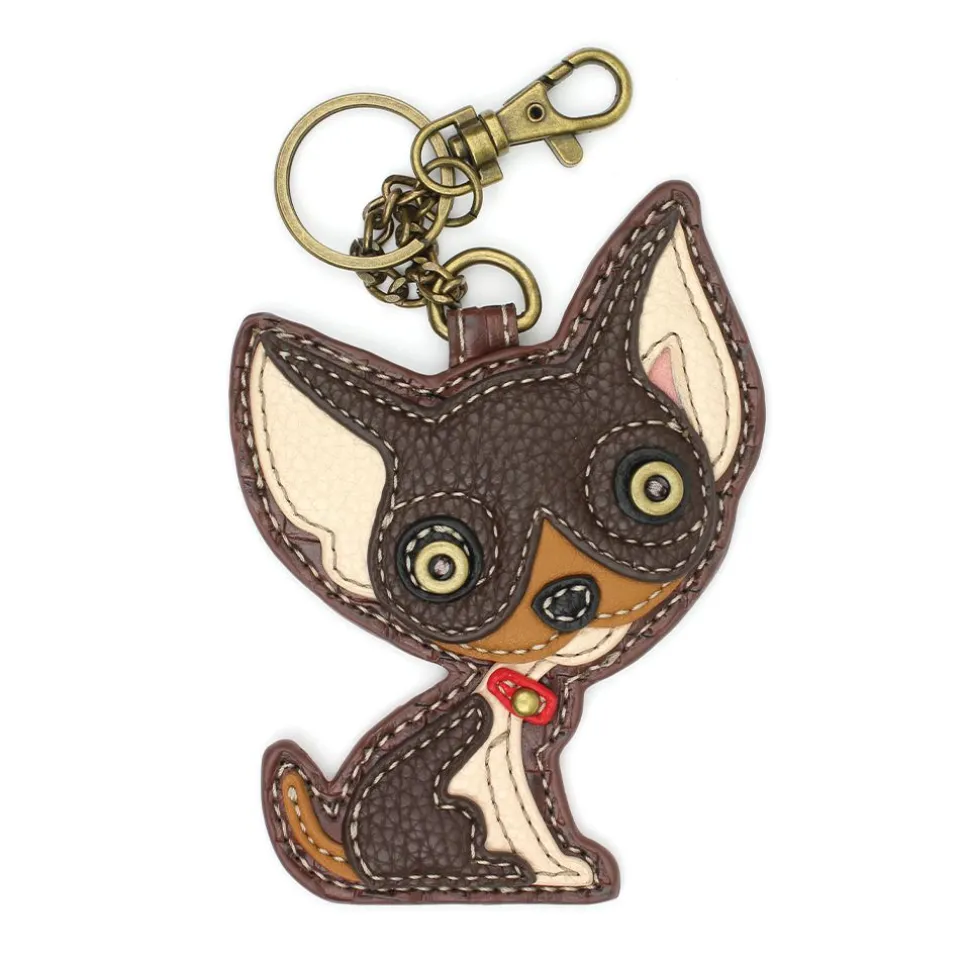 Key Fob - Chihuahua Dark Brown