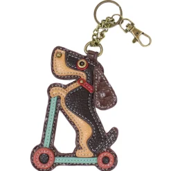 Key Fob - Wiener Dog Scooter