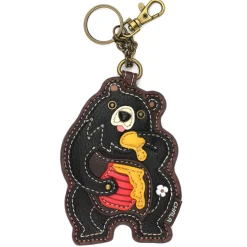 Key Fob/Coin Purse - Black Bear