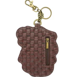 Key Fob/Coin Purse - Brown Mushrooms