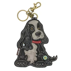 Key Fob/Coin Purse - Cocker Black