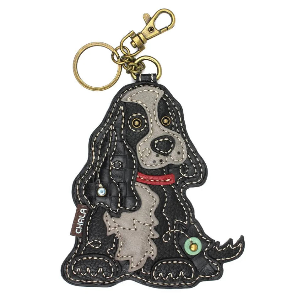 Key Fob/Coin Purse - Cocker Black