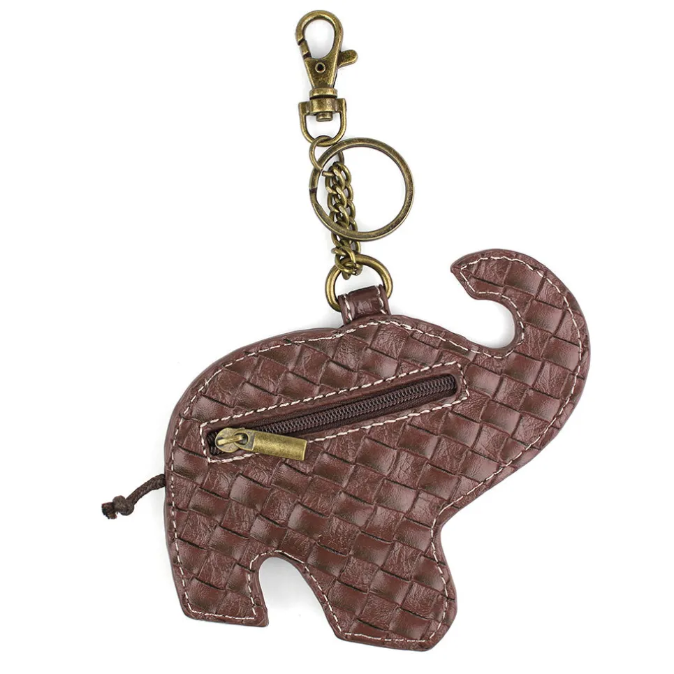 Key Fob/Coin Purse - Elephant - gray