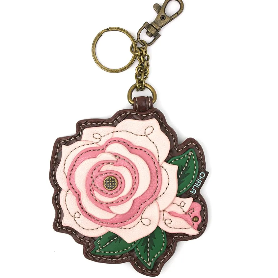 Key Fob/Coin Purse - Rose - pink