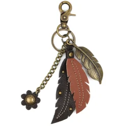 Metal Charming Keychain - Feather