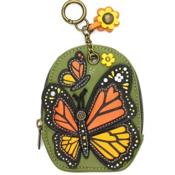 Mini Coin Purse Keychain - Monarch Butterfly