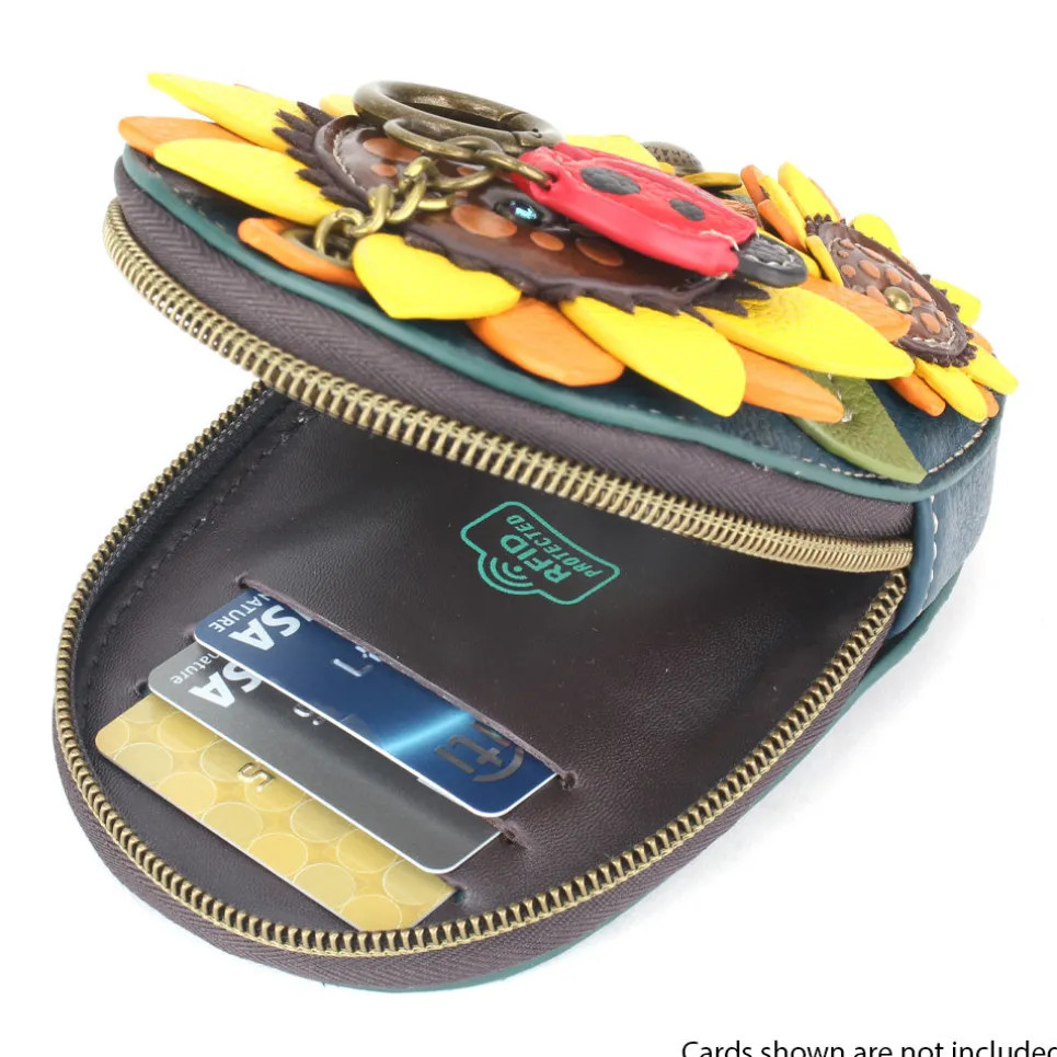 Mini Coin Purse Keychain - Sunflower