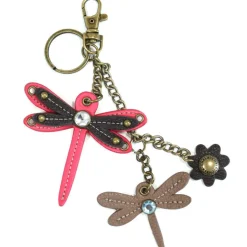 Mini Keychain - Dragonfly - Pink