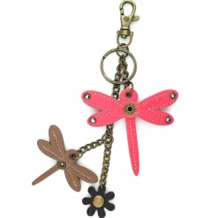 Mini Keychain - Dragonfly - Pink