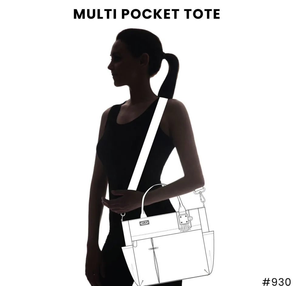 Multi Pocket Tote - Denim