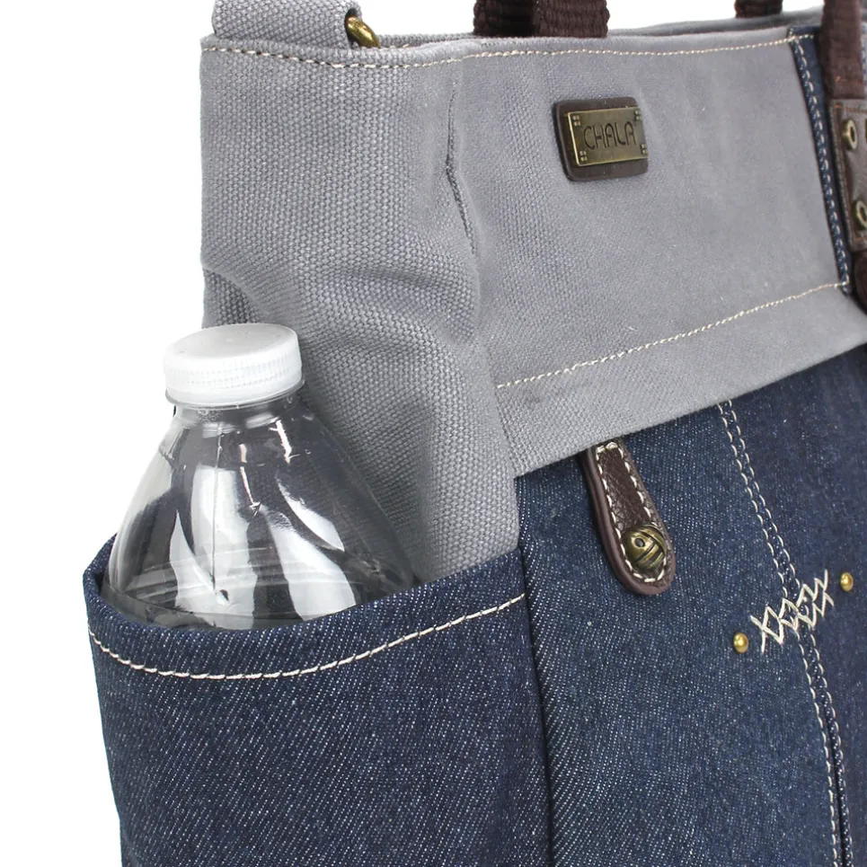 Multi Pocket Tote - Denim