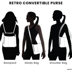 Retro Convertible Purse - Gray