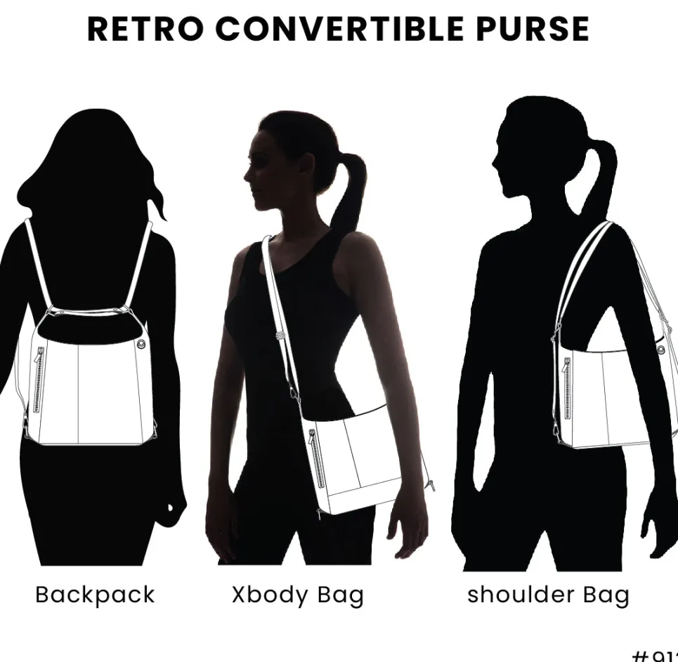 Retro Convertible Purse - Gray