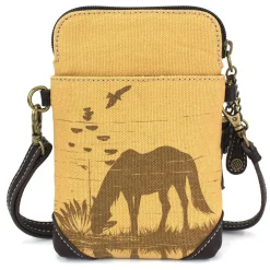 Safari Canvas Cellphone Xbody - Horse (Brown)