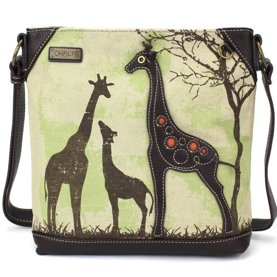 Safari Canvas Crossbody - Giraffe