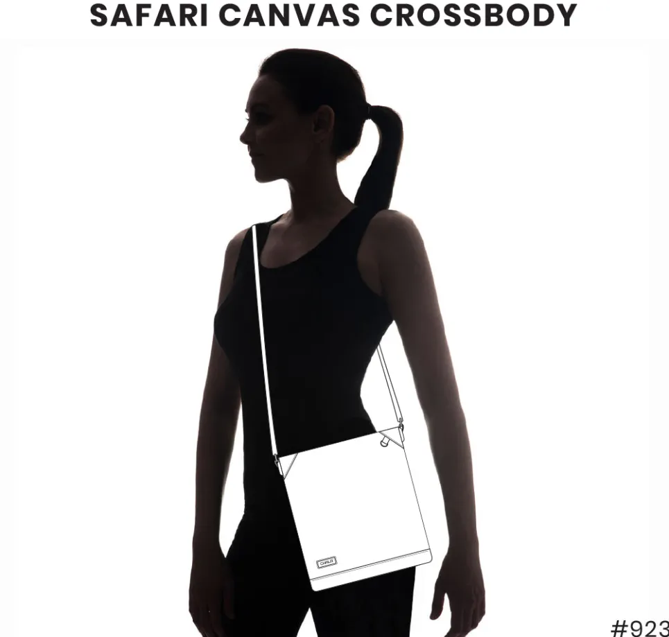 Safari Canvas Crossbody - Horse (Gray)