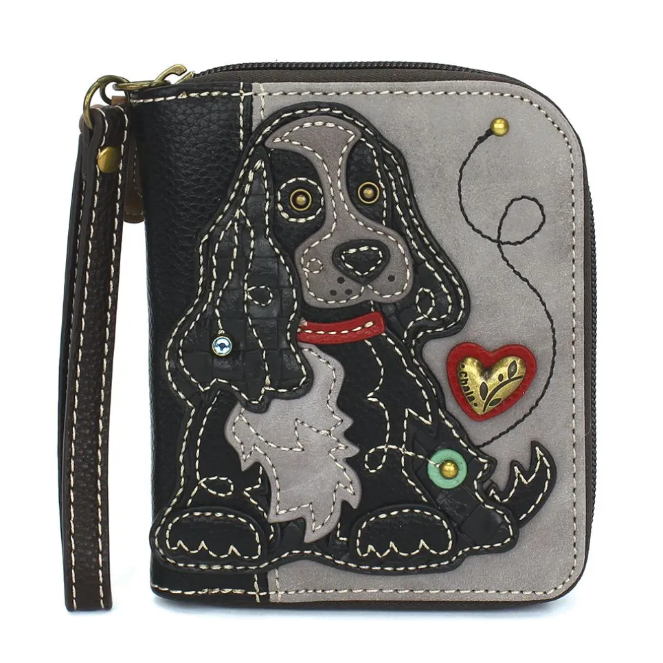 Zip Around Wallet - Cocker Black