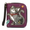 Zip Around Wallet - Gray Tabby Cat