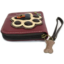Zip Around Wallet - Ivory Pawprint